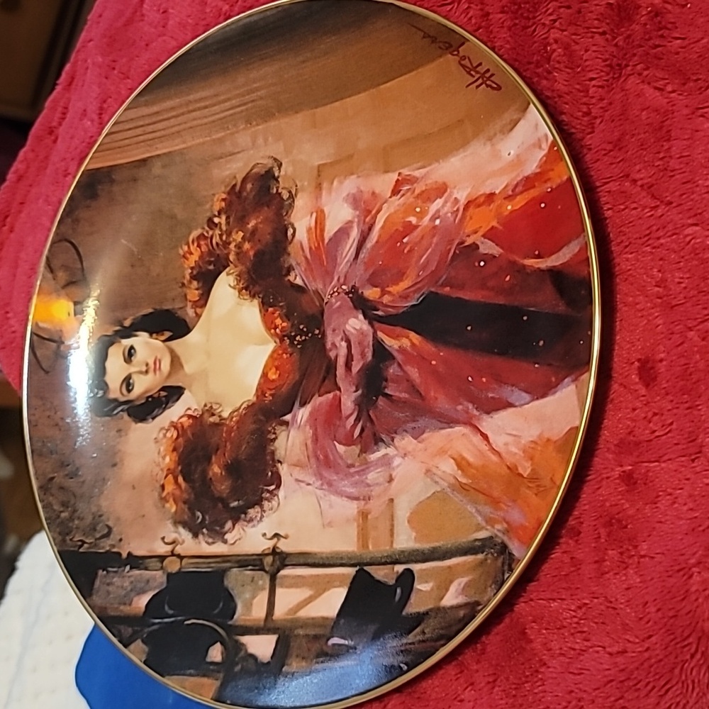 Scarlet’s Resolve Gone With The Wind 1989 Collectible Plate 9”